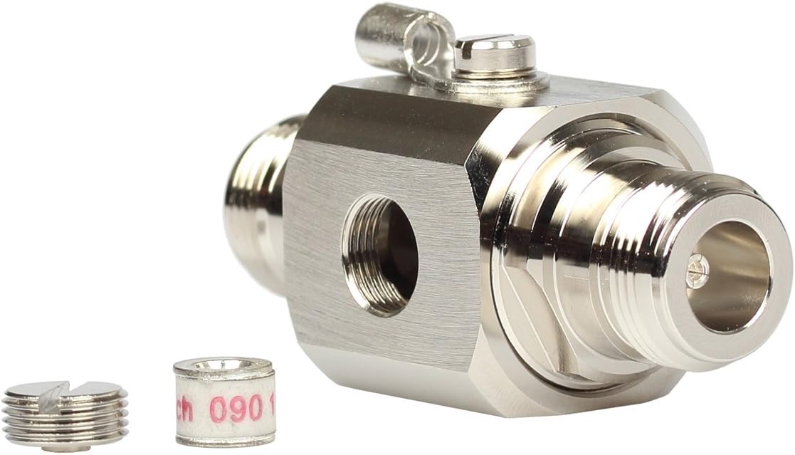 Lightning arrestor N Female to Female 50 Ohm Lightning Surge Protector with 90 V Gas Tube DC-3GHz